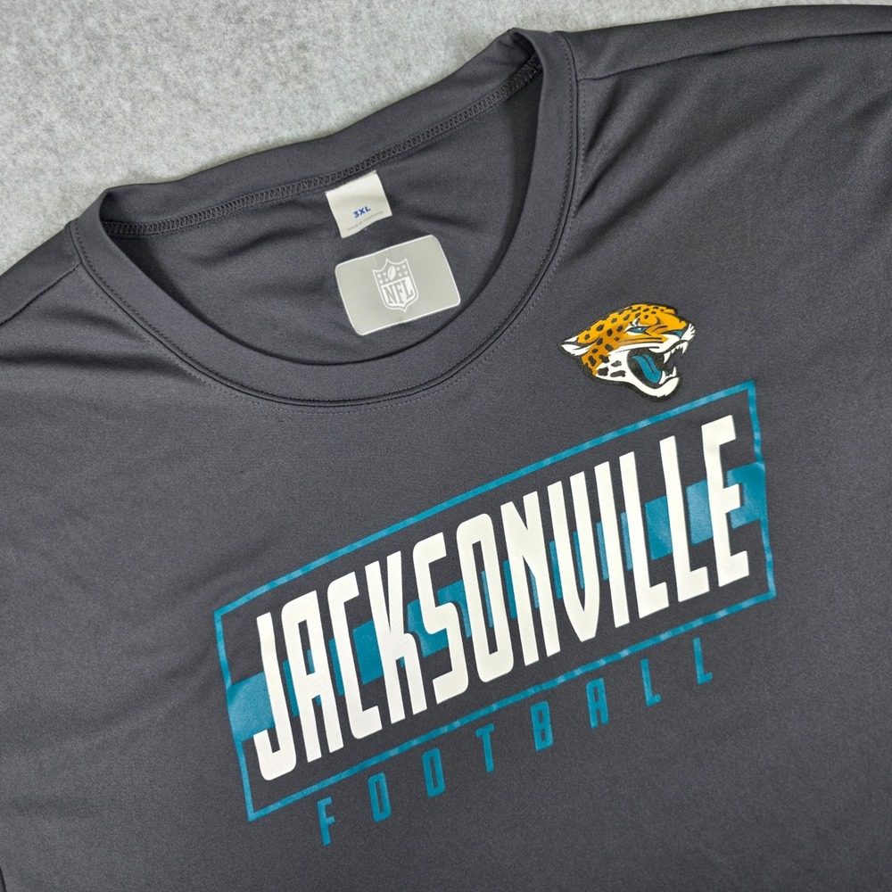 NFL Jacksonville Jaguars Football T-Shirt‎ Men's Size 3XL Gray Short Sleeve